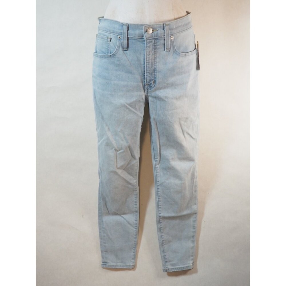 Madewell Light Wash 9" Mid-Rise Skinny Crop Blue Denim Jeans, Size 28